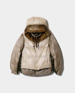 NANGA multilayering down vest blouson / ナンガ コラボレーション ダウンジャケット (ベージュ) / メンズ / レディース
