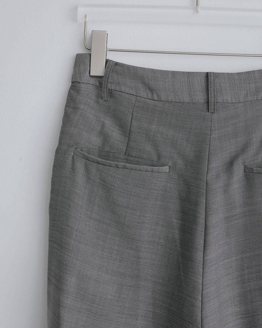 ウールシャンブレー タックパンツ (グレージュ) Woolchambray Tuck Pants (Graige) / 27SS