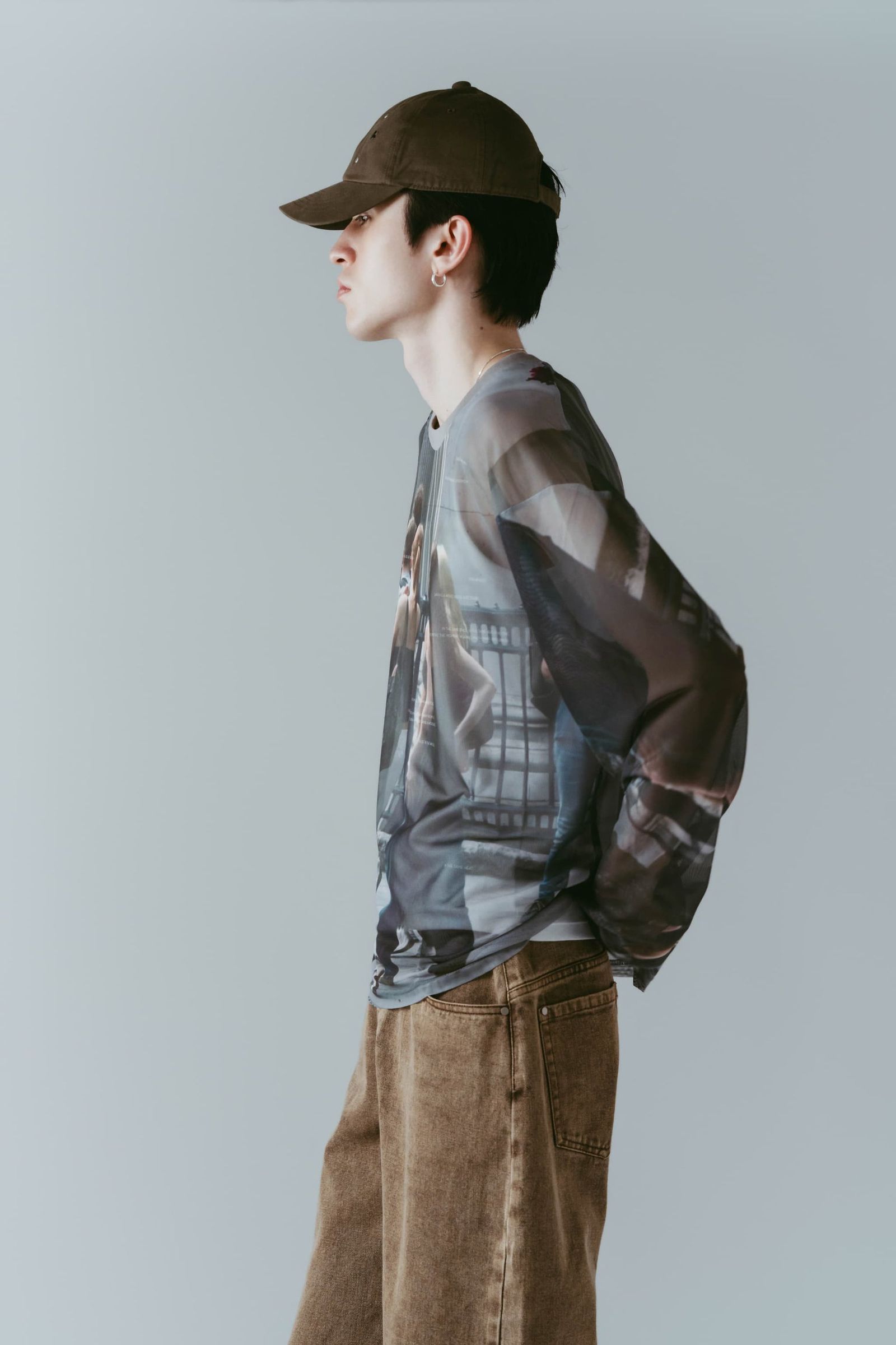 シアープリント ロングスリーブTシャツ (ガールズ) school sheer long-sleeve tee(unisex) (Girls) /  26SS