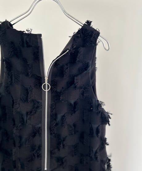 Iris jacquard combinaison / ジャガードオールインワン (ブラック)
