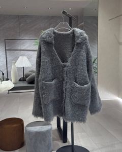 brushed lightly reversible knit cardigan / リバーシブルニットカーディガン (チャコール) / 25AW