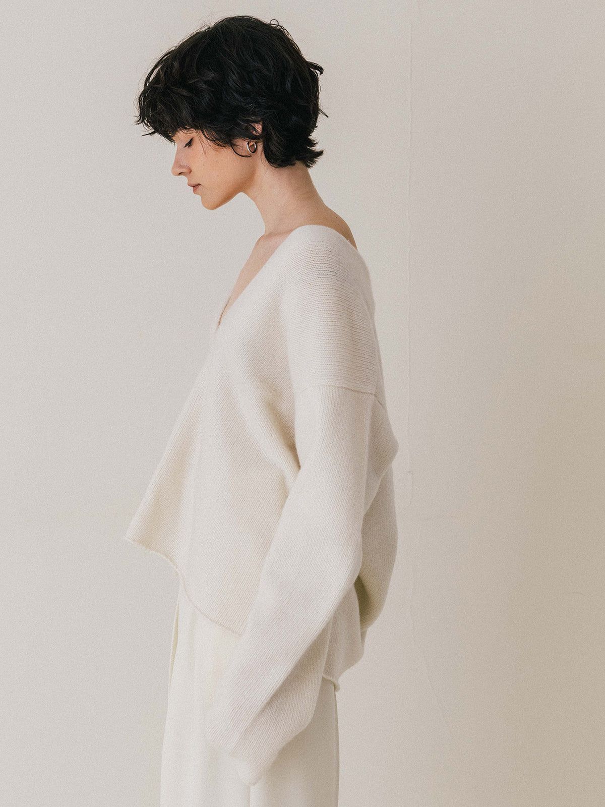 【25AW】HAMILTON V NECK KNIT / ハミルトン Vネックニット (アイボリー)