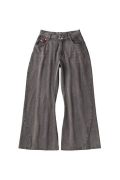 ワイドベルボトムデニムパンツ (グレー) wide bell-bottom denim pants (Gray) /  26SS