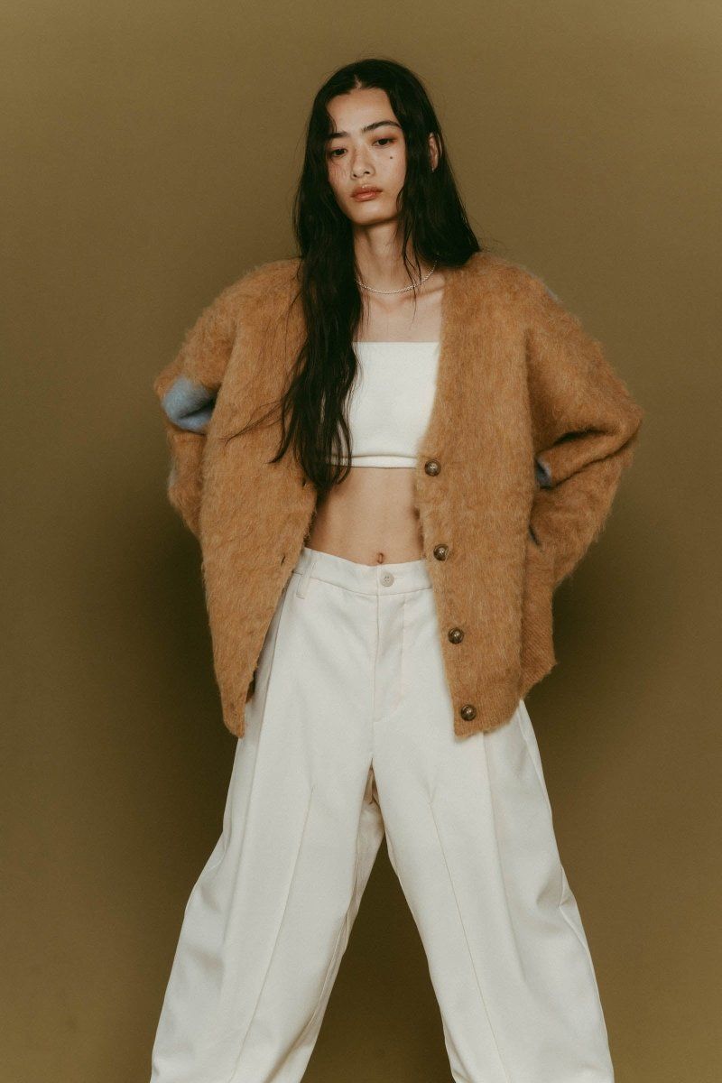 Vnack cardigan(unisex) / Vネックカーディガン (キャメル) / 25AW