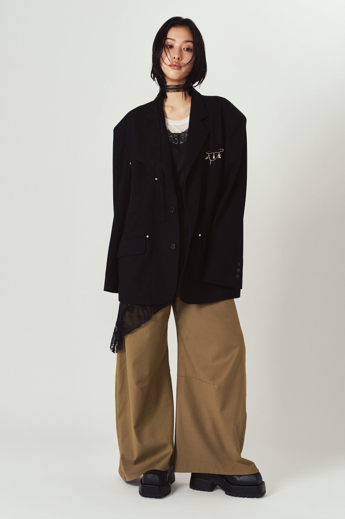 ユーティリティジャケット (ブラック) curve utility jacket(unisex) (Black) / 26AW