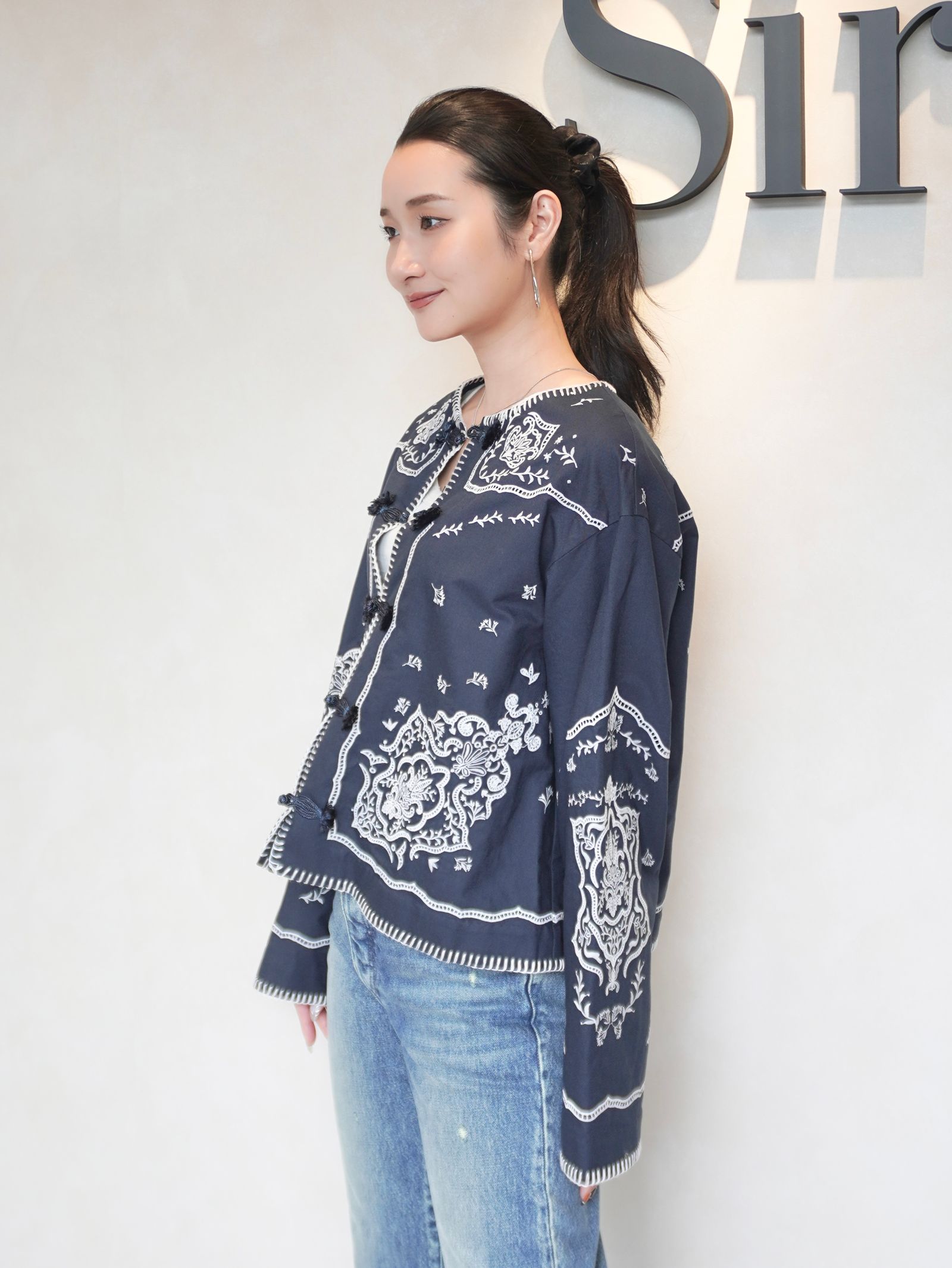 【25AW】VENEZIA LACE BLOUSE / ヴェネツィアレースブラウス (ネイビー)