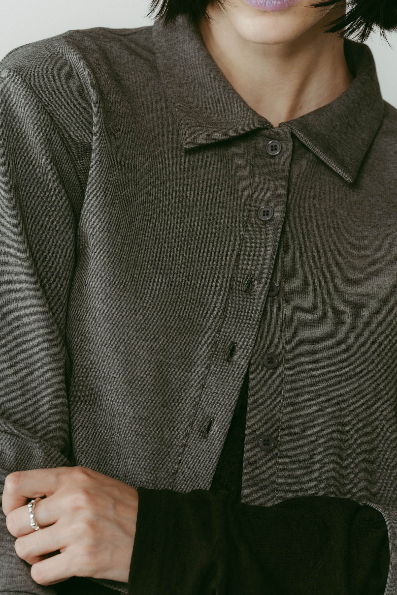 2piece polo tops / 2ピース ポロシャツ (グレー) / 25AW