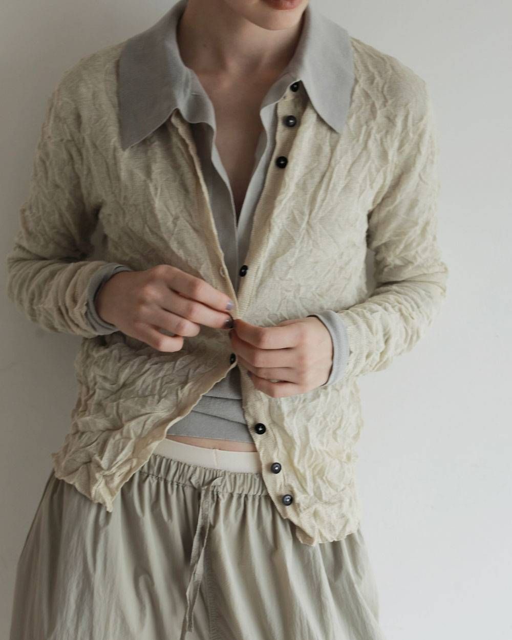 シアースキッパーニット (ミント) Sheer Skipper Knit (Mint) / 27SS