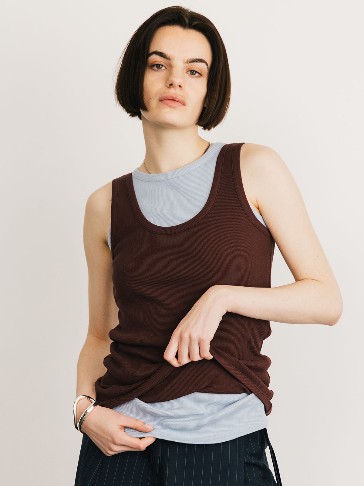 【25SS】THE LAYERED TANK / レイヤードタンクトップ (バーガンディー)