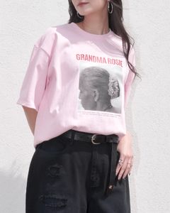 フォトTシャツ (ピンク) GRANDMA ROSIE Photo T-shirt (Pink) /  26SS