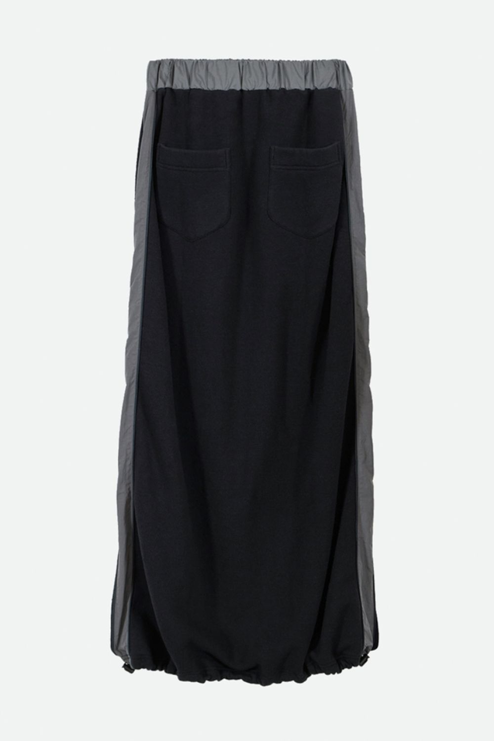 SWEAT DOCKING LINE SKIRT (NOIR) / スウェットドッキングラインスカート ノワール