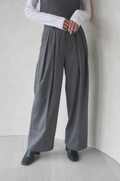Tuck Twill Pants / タックツイルパンツ (チャコールグレー)