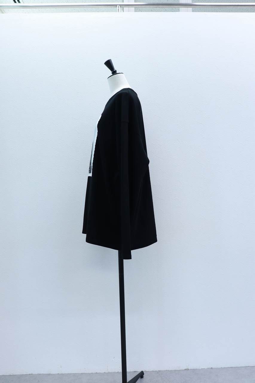 レイヤープリントロンT (ブラック) Layered long-sleeve graphic T-shirt (Black) / 26AW