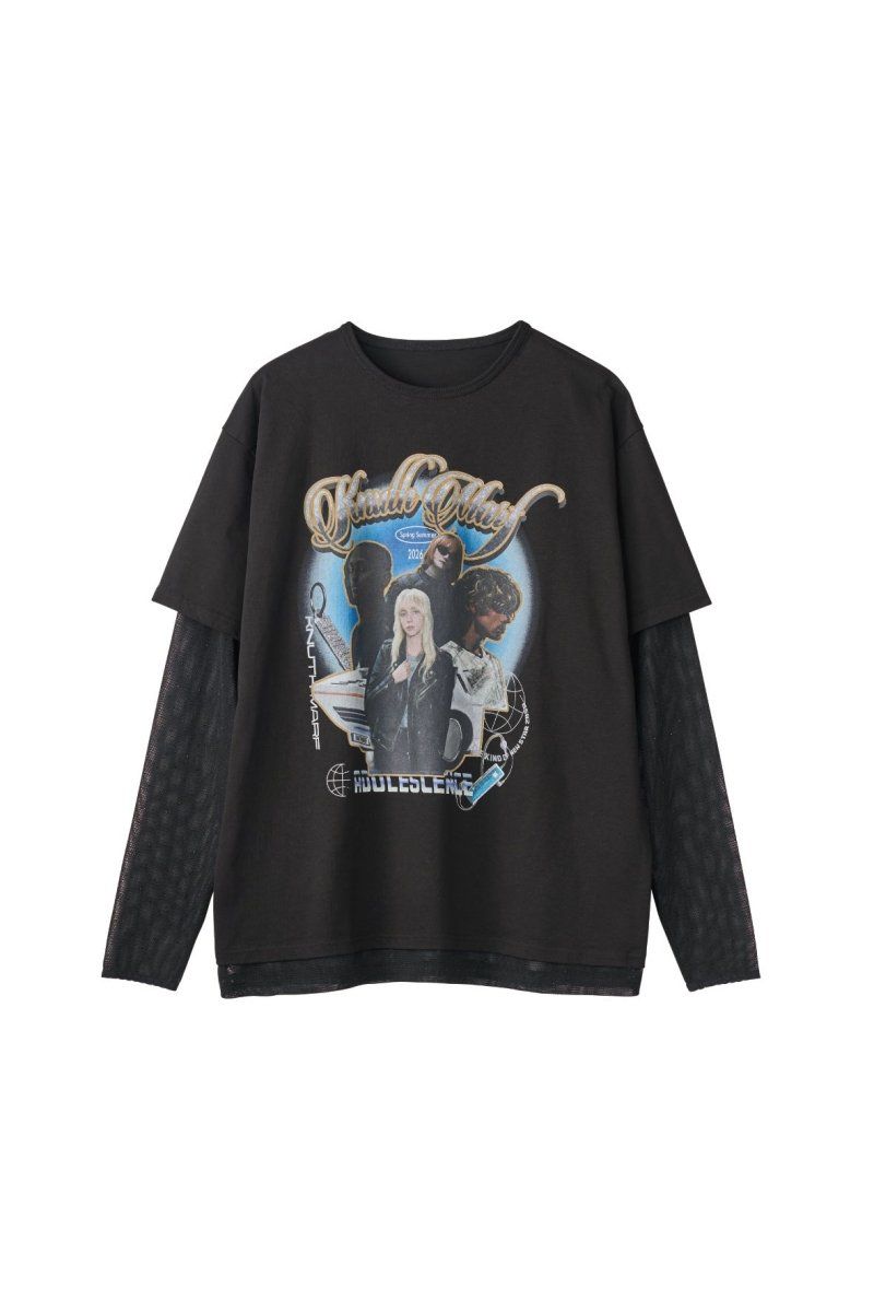 AI future layered t-shirt(unisex) (Black) / レイヤードTシャツ (ブラック) / 26SS