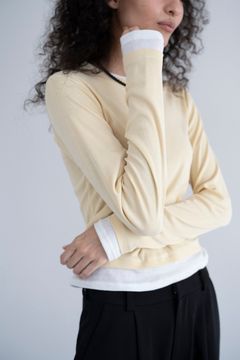 Layered Like Tops (Lemon) / レイヤードライクカットソートップス (レモン) / 26SS