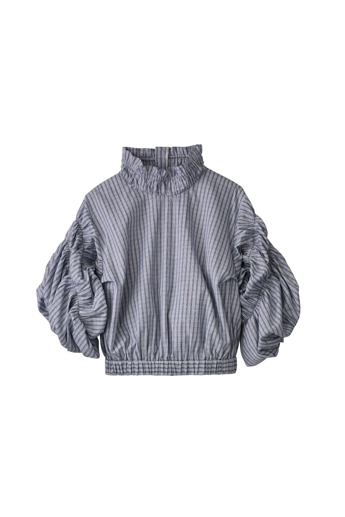 many way frill blouse (Check) / メニーウェイ フリルブラウス (チェック) / 26SS