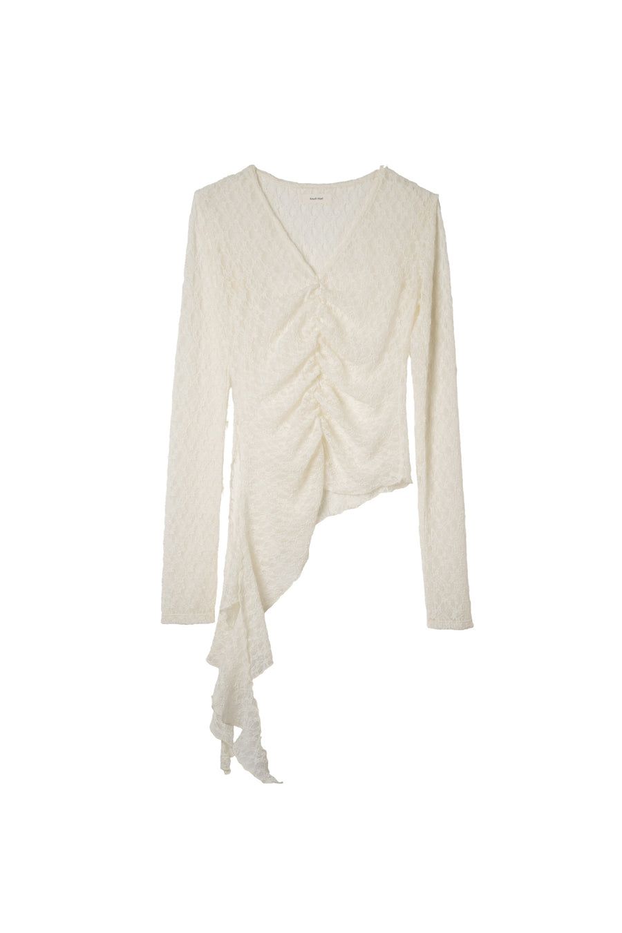 レーストップス (ホワイト) lace gathered top (White) / 26AW