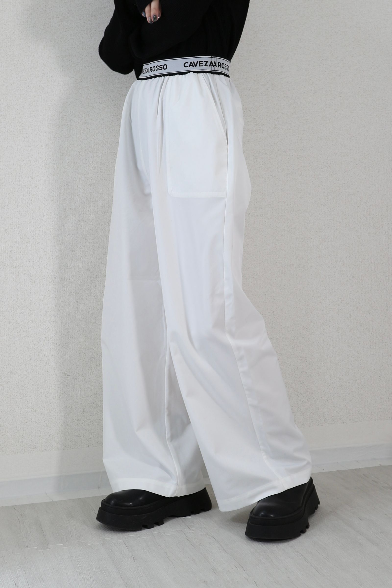 CAVEZA ROSSO - LOGO BELT STRAIGHT PANTS / ロゴベルト