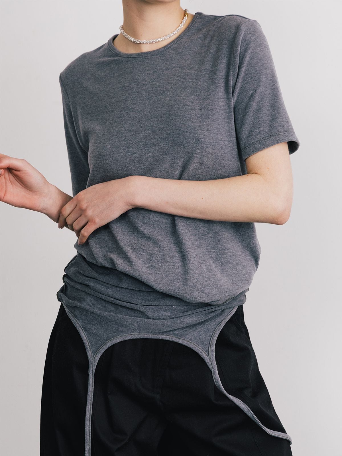【25SS】SMOOTHY SET TEE SHIRT / スムージー セットTシャツ (グレー)