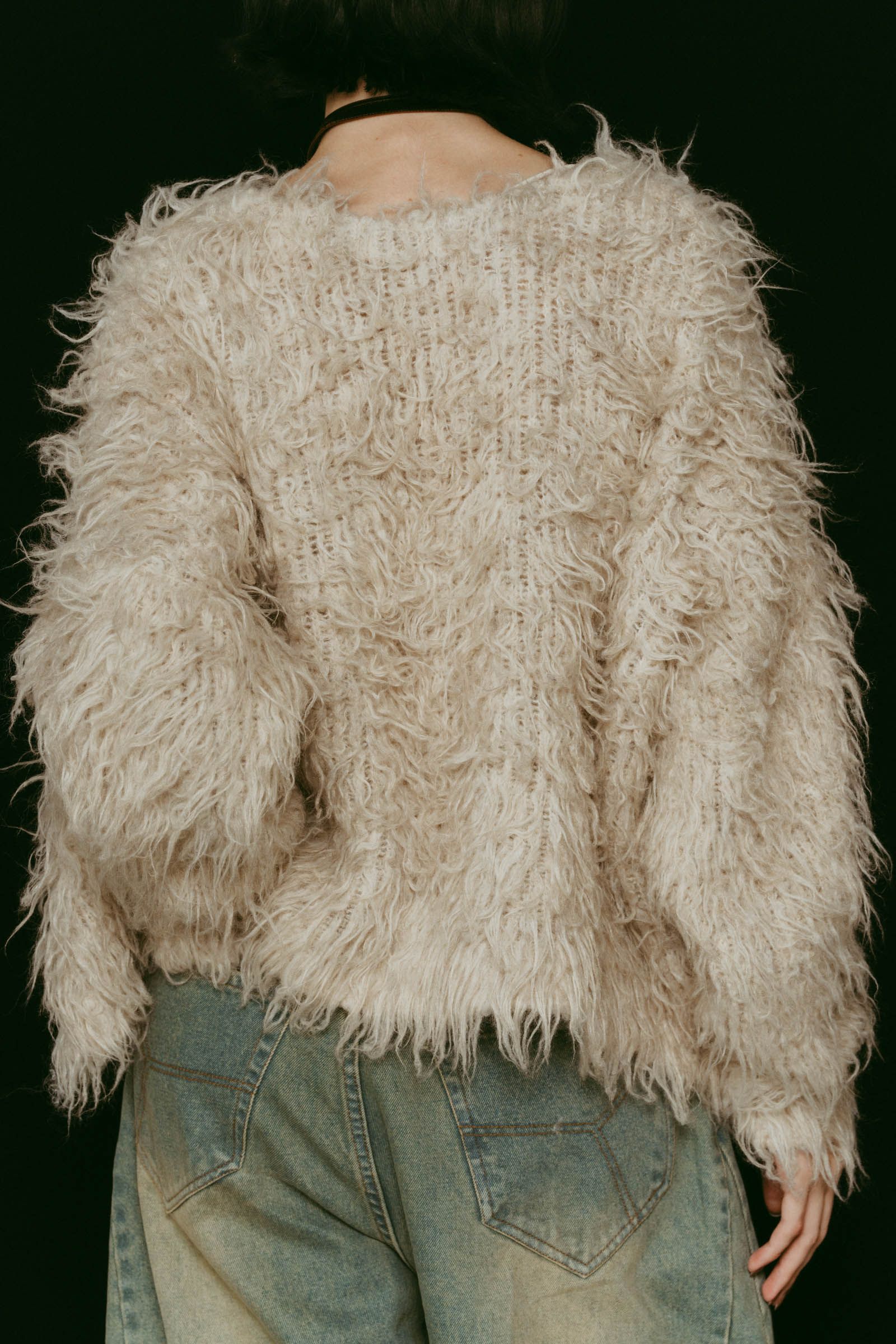 shaggy cardigan / シャギーカーディガン (ライトベージュ) / 25AW