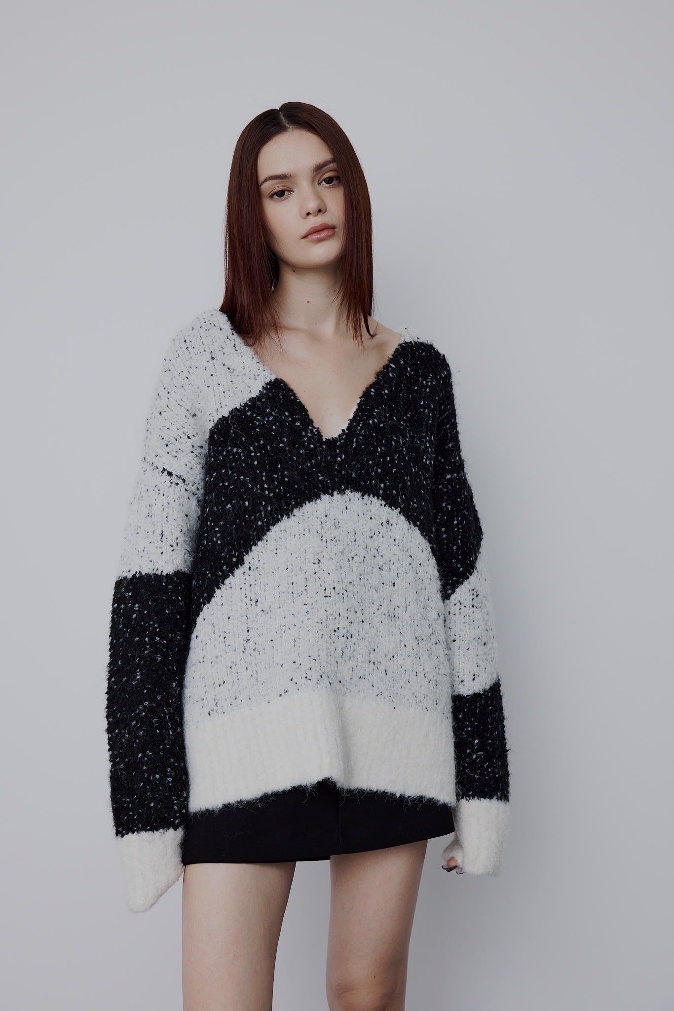 Are curve art knit (ホワイト)