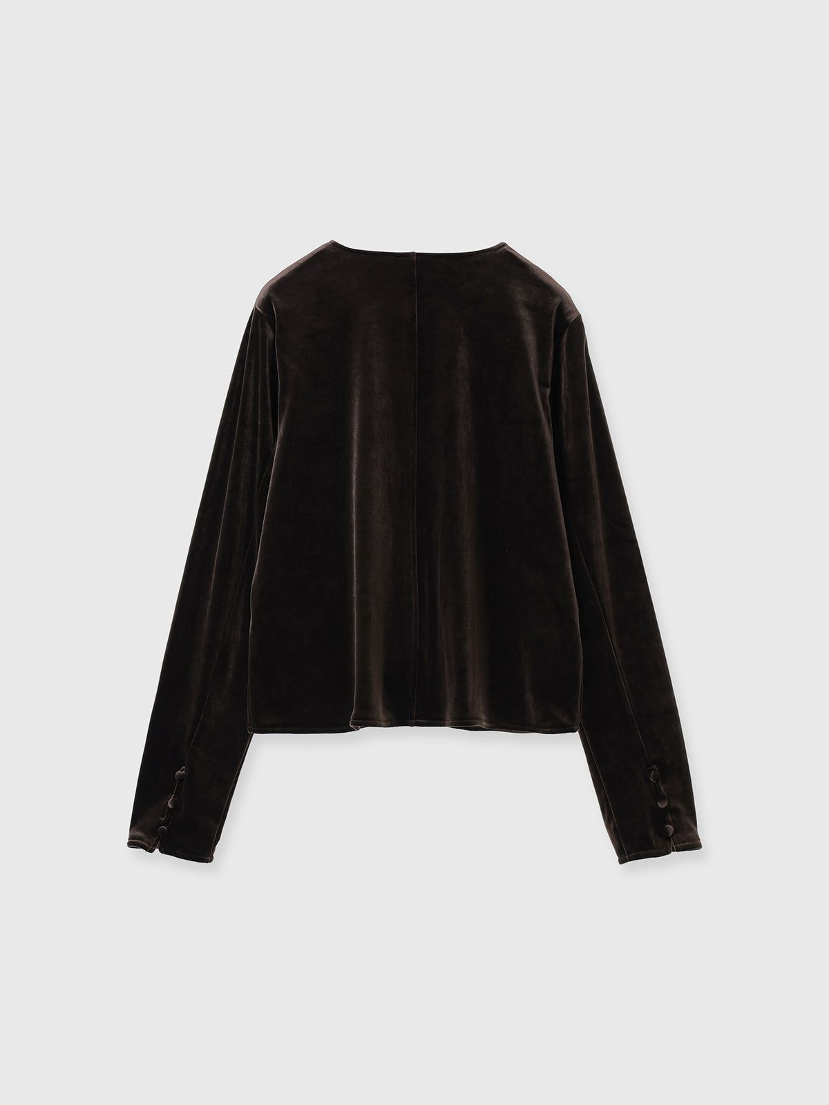 【25AW】HILTON VELOURS CARDIGAN / ヒルトンベロアカーディガン (ブラウン)