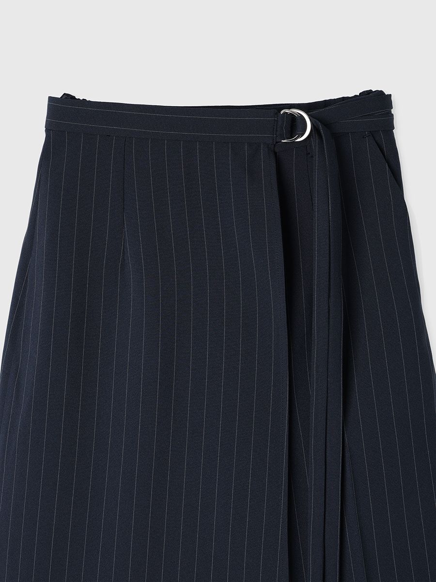【25SS】CALATHEA STRIPE LAYERED PANTS / ストライプレイヤードパンツ (ネイビー)