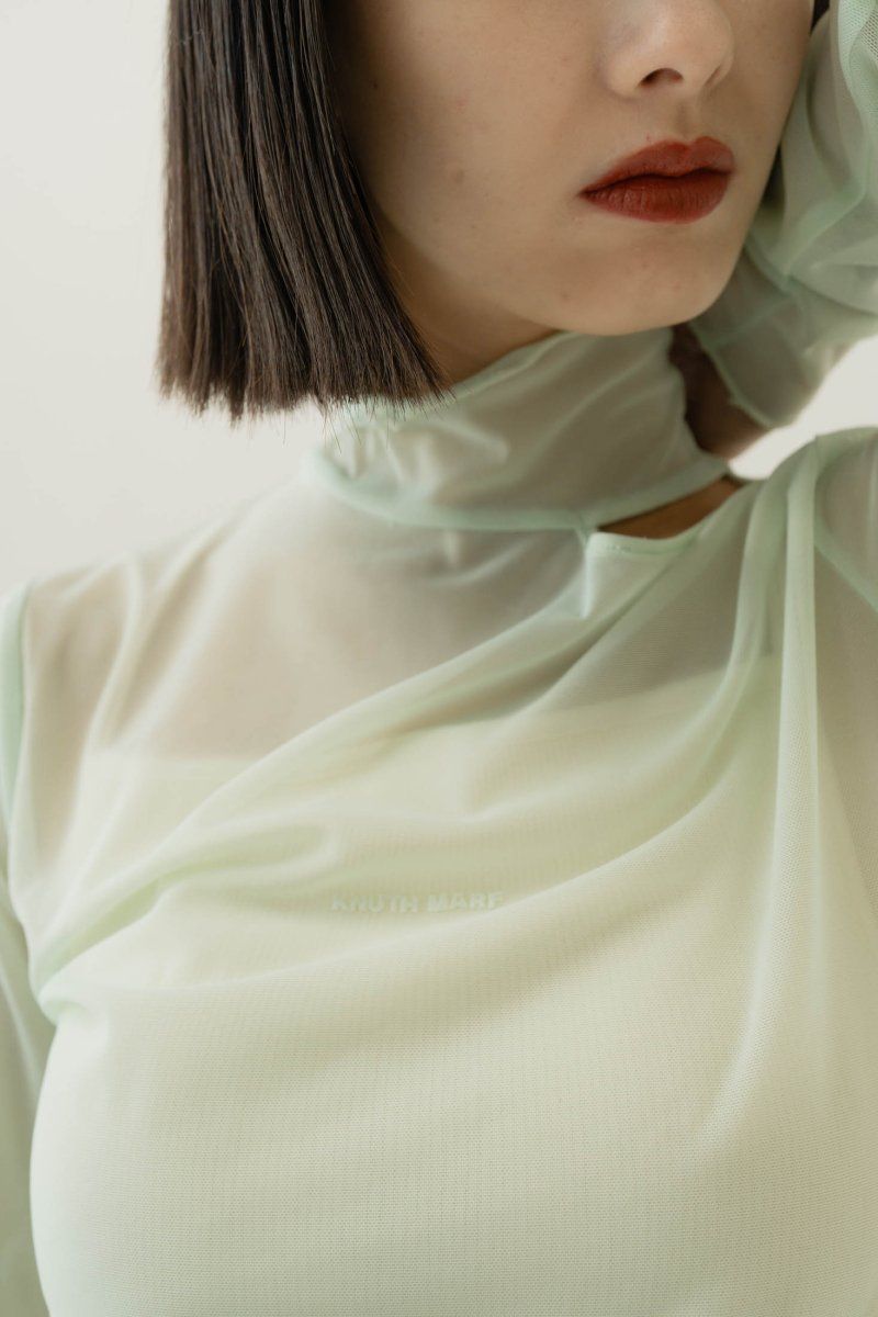 sheer logo tops / シアーロゴトップス (ミント) / 25SS