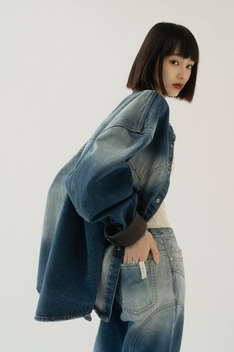 western denim over shirt(unisex) / ウエスタン デニムオーバーシャツ (ウシ) / 25SS