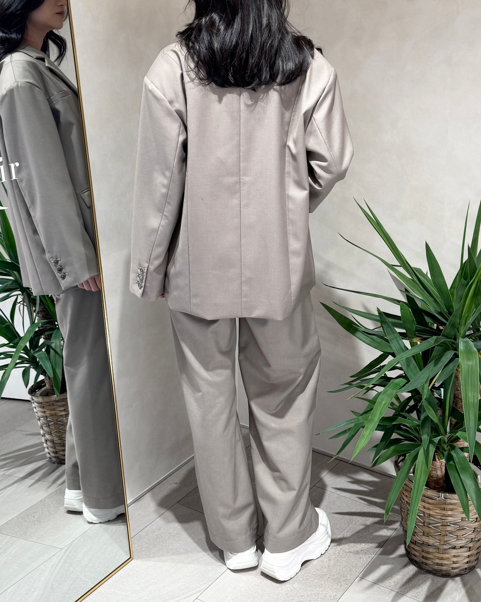 ストレートベーシックスラックス (グレー)