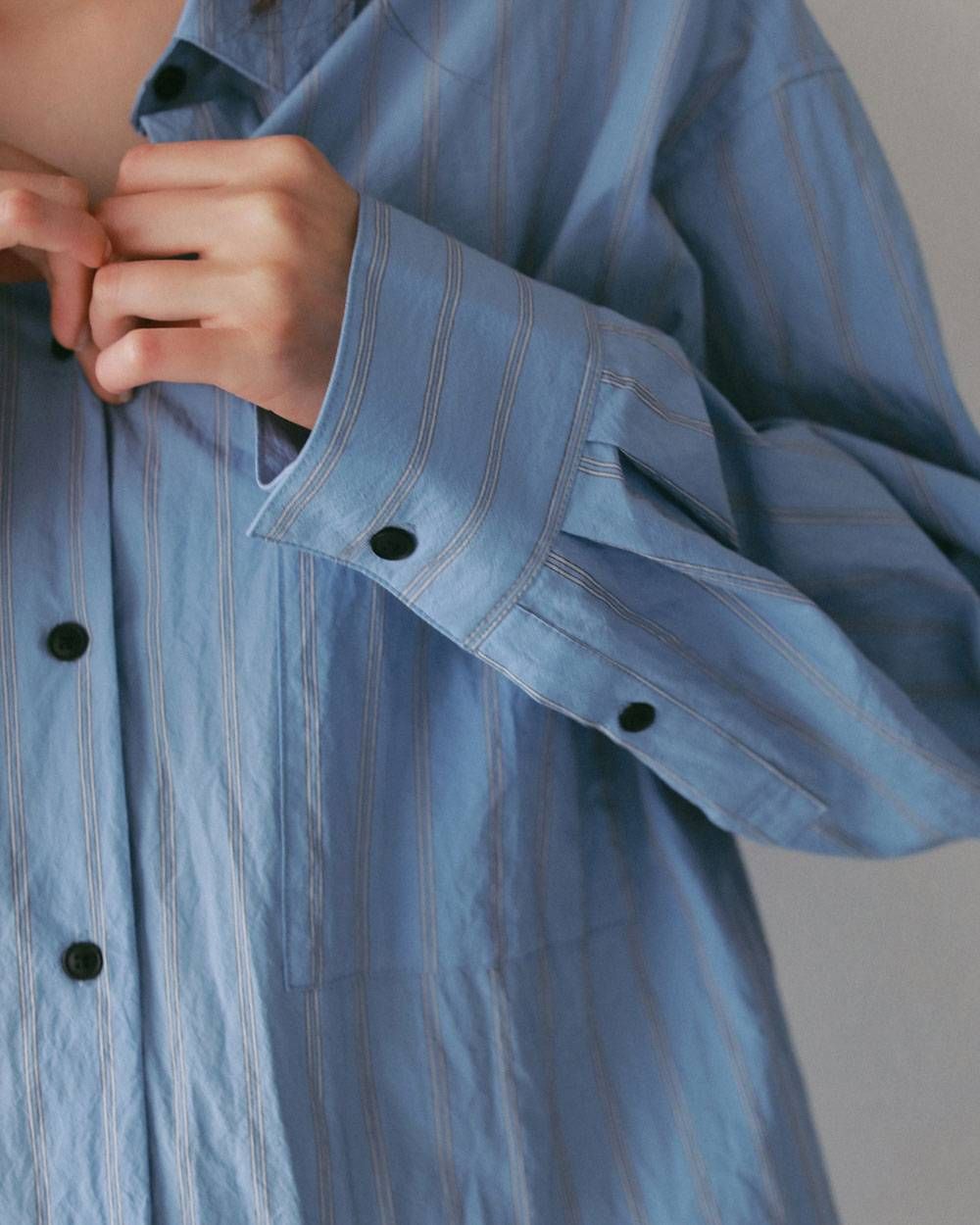 ドライストライプシャツ (アイスブルー) Dry Stripe Shirts (Iceblue) / 27SS