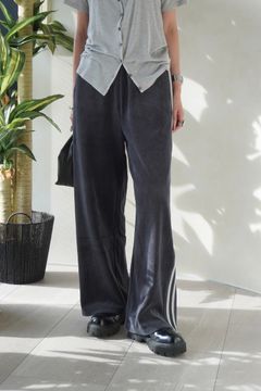 ベロアトラックパンツ (チャコールグレー) Velour Track Pants (Charcoal gray) /  26AW