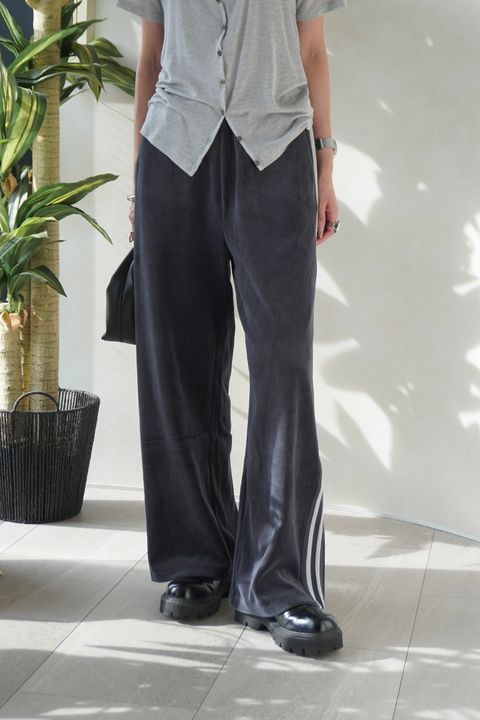 ベロアトラックパンツ (チャコールグレー) Velour Track Pants (Charcoal gray) /  26AW