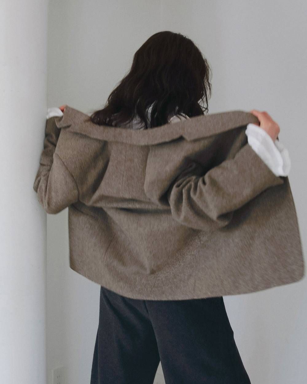 ヘリンボーン ウール ジャケット (ベージュ) Herringbone Wool Jacket (Beige) /  26AW