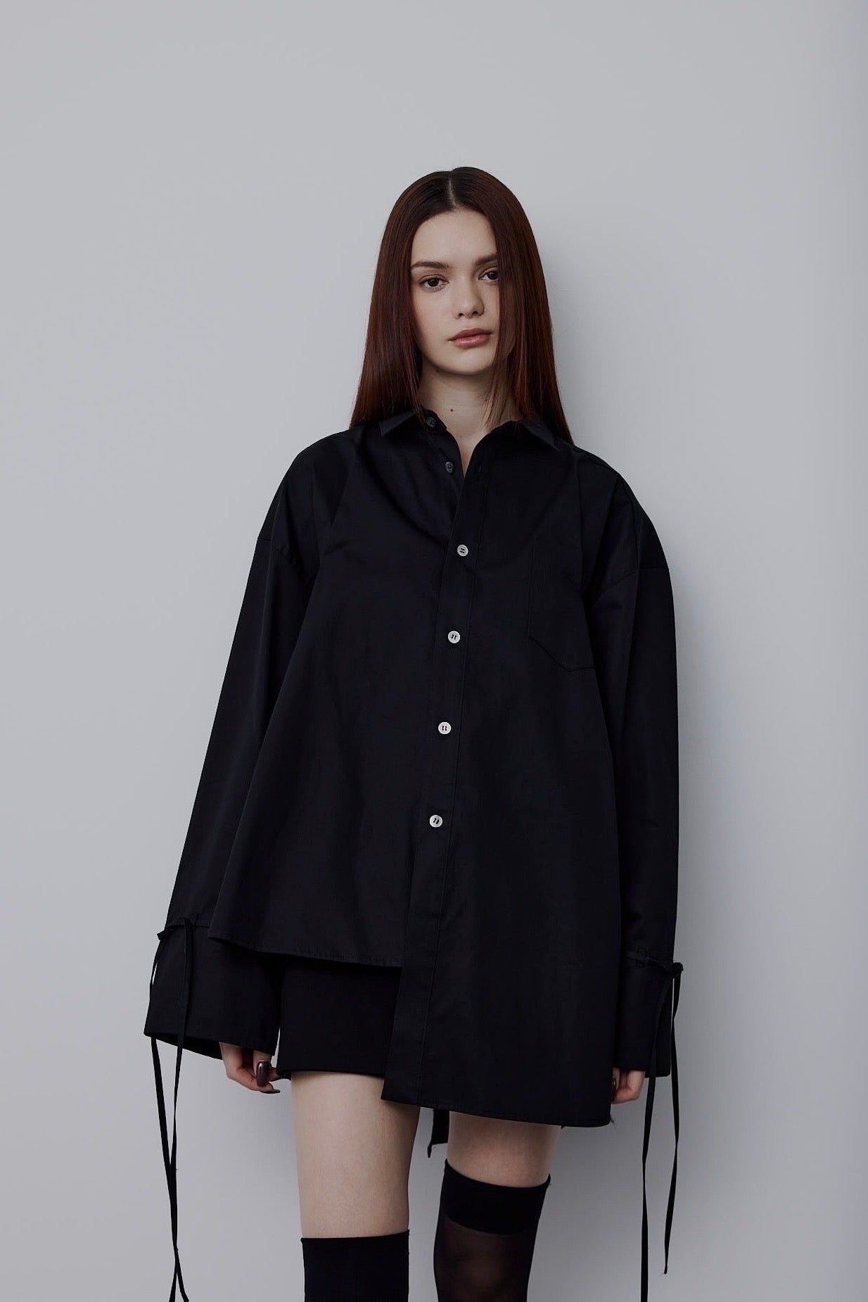 Chest tuck tunic / チェストタック チュニック (ブラック)
