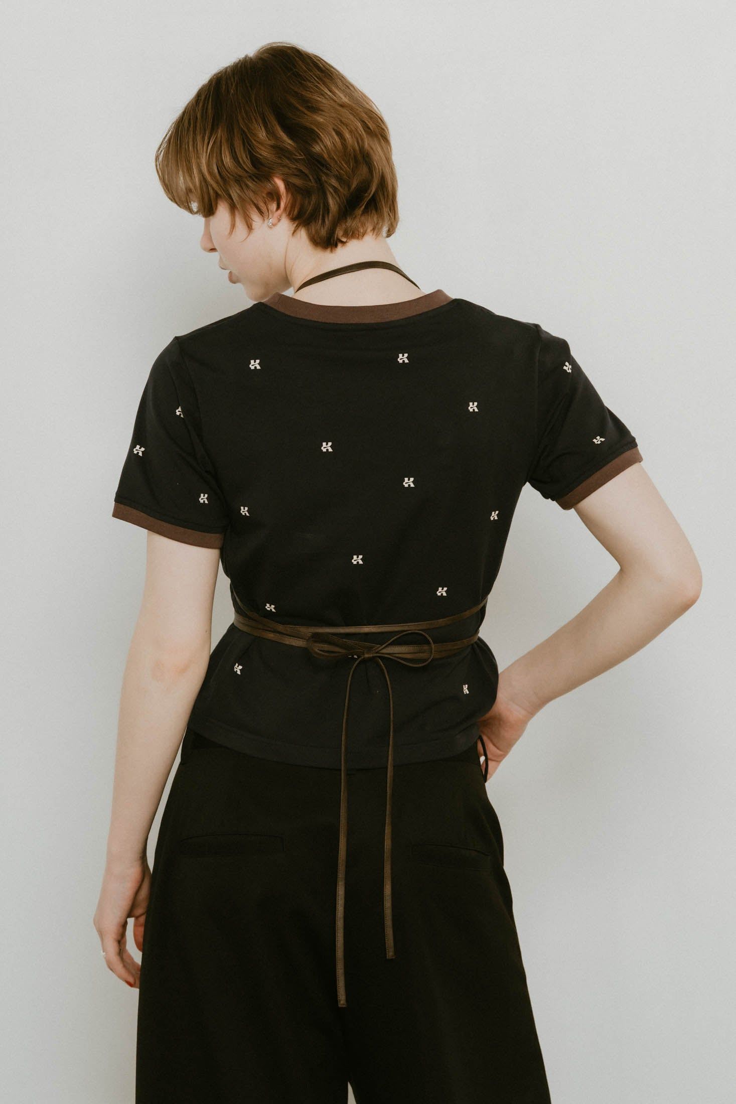KnuthMarf ビスチェ Knuth Marf - wrap leather bustier / ラップレザービスチェ