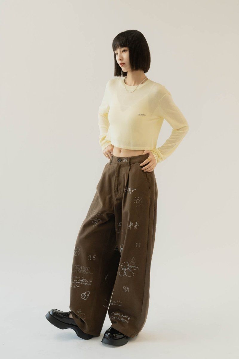 Knuth Marf - cropped sheer knit / クロップドシアーニット