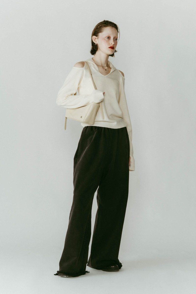 wide-leg sweatpants(unisex) / ワイドレッグ スウェットパンツ (ブラック) / 25AW