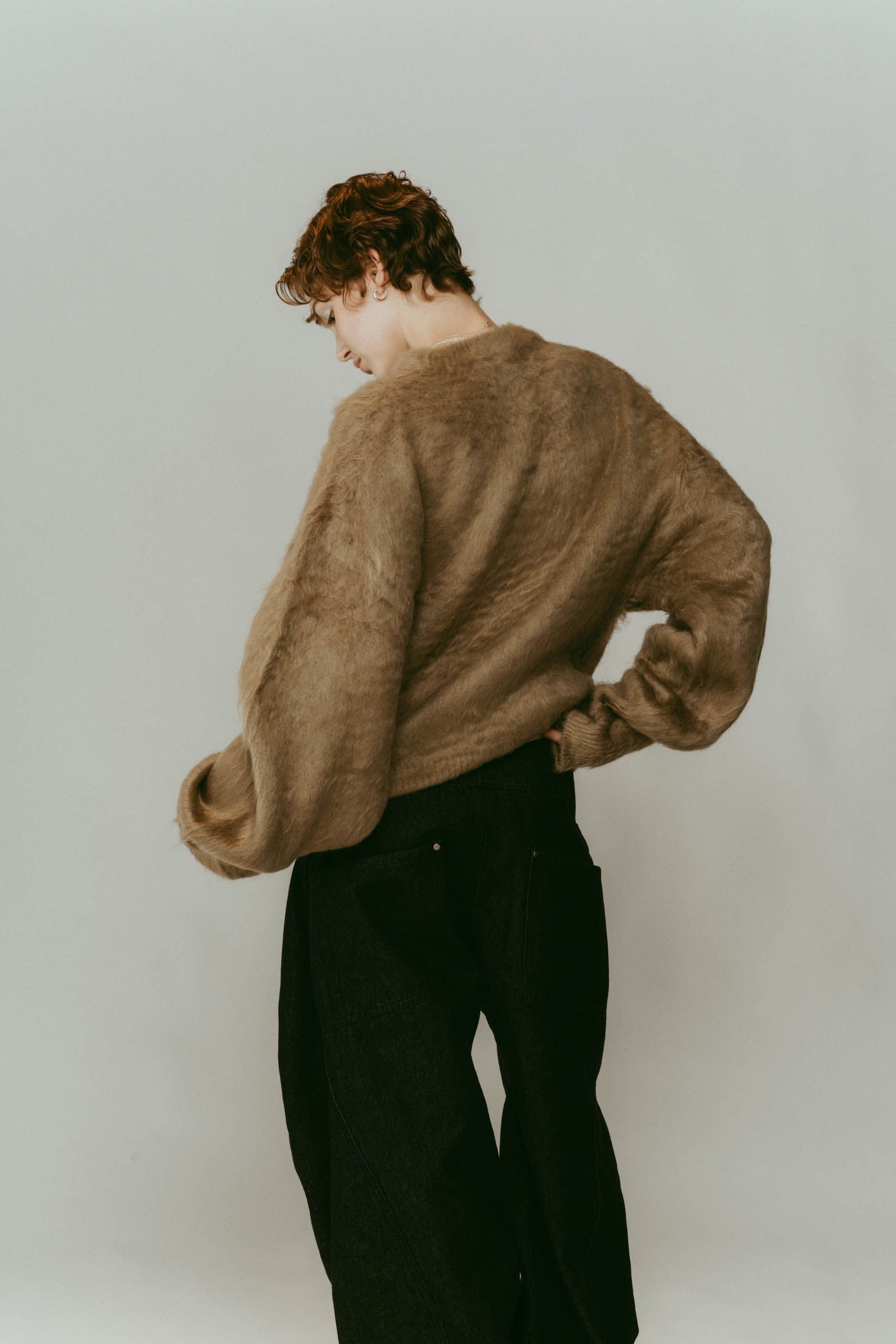 dalmatian shaggy knit(unisex) / ダルメシアン シャギーニット (ベージュ) / 25AW