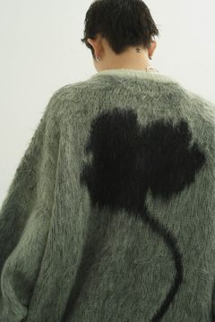 shaggy flower knit / シャギーフラワーニット (グリーン)  Knuth Marf