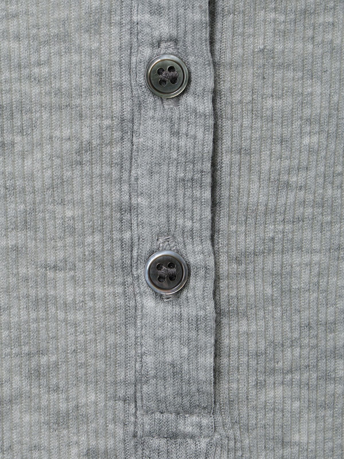 【25AW】LAYERED L/S HENLY TEE / レイヤード ロングスリーブ ヘンリーTシャツ (グレー)