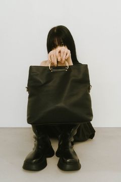 3way metal shoulder bag / 3ウェイ メタルショルダーバッグ (ブラック)
