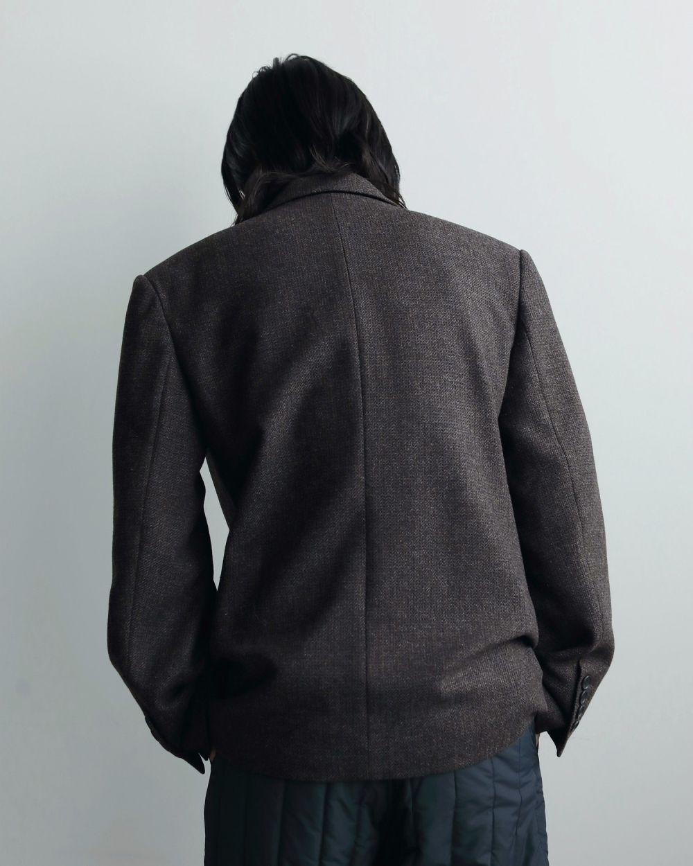 【25AW】Herringbone Wool Jacket / ヘリンボーン ウールジャケット (ブラウン)
