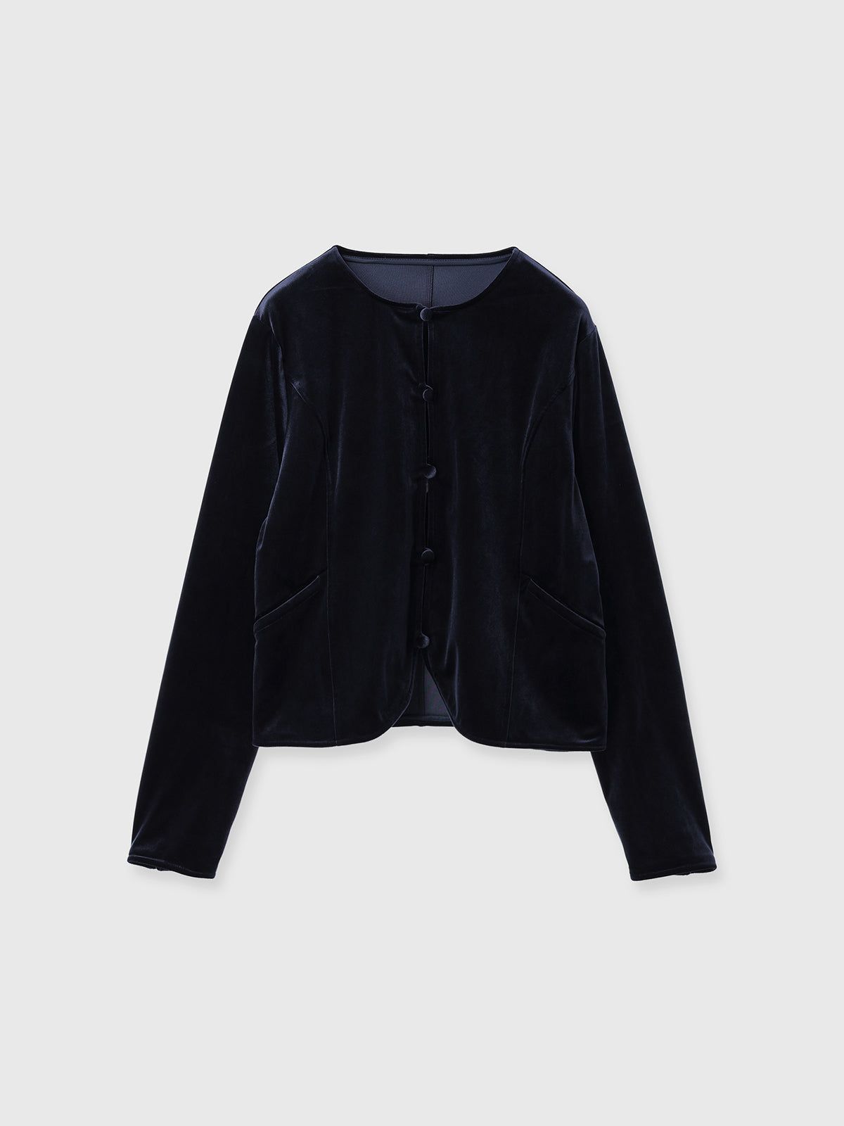 【25AW】HILTON VELOURS CARDIGAN / ヒルトンベロアカーディガン (ネイビー)