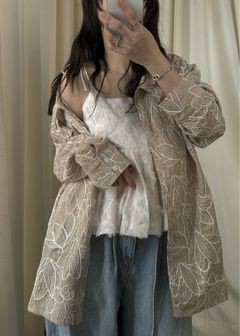 エンブロイダリー リラックス シャツ (ベージュ) thread embroidery relax SH (Beige) /  26SS