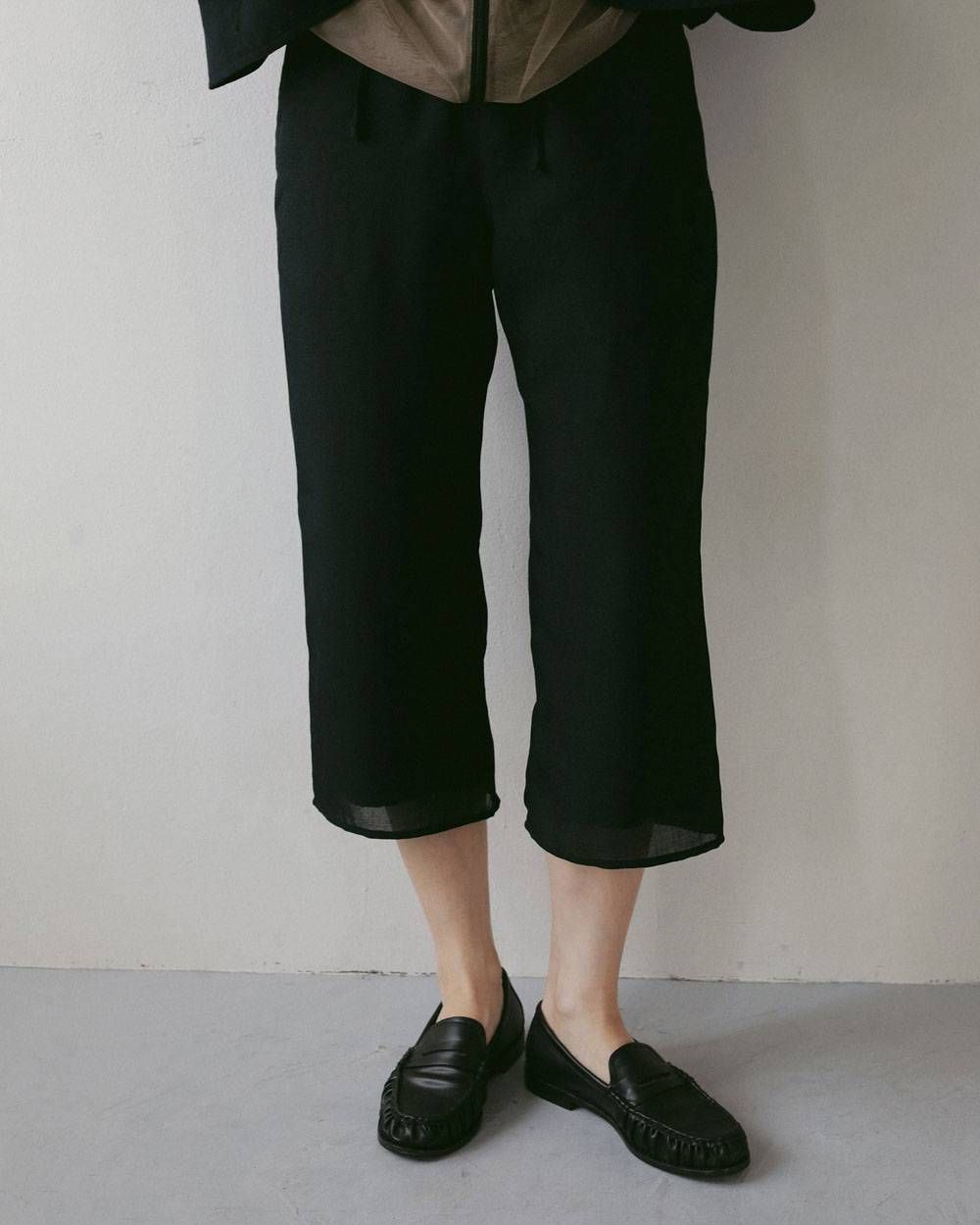 ツイードメッシュ カプリパンツ (ネイビー) Tweed Mesh Capripants (Navy) / 27SS