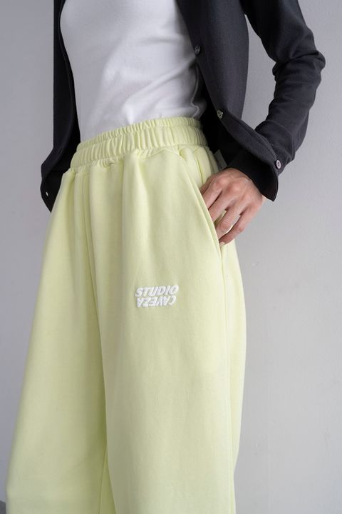 STUDIO CAVEZA Print Sweat Pants (Lemon) / スタジオカベサ プリントスウェットパンツ (レモン) / 26SS