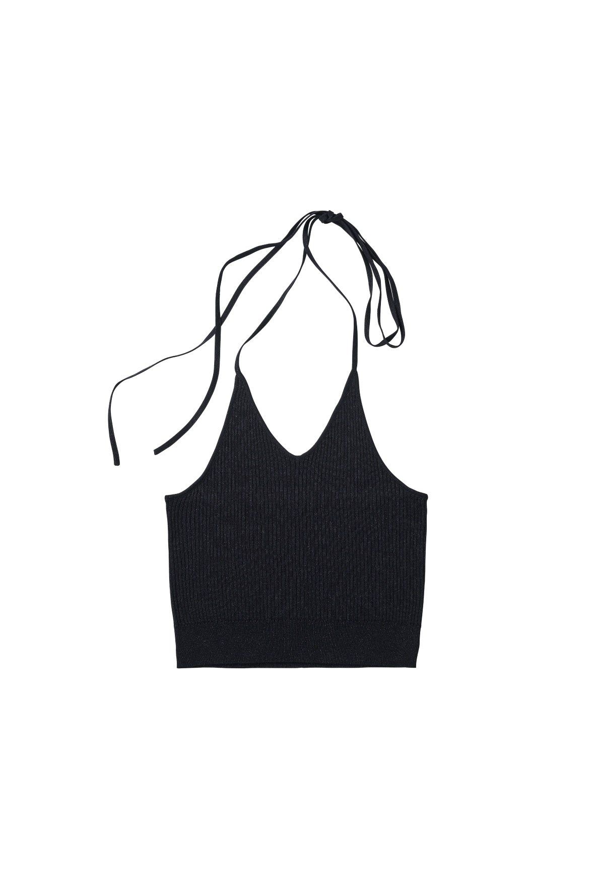 ニット ホルタービスチェ (ネイビー) knit halter bustier (Navy) /  26SS
