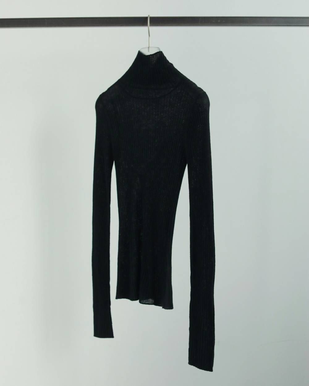 【25AW】Soft Rib Turtle / ソフトリブ タートルネックニット (ブラック)