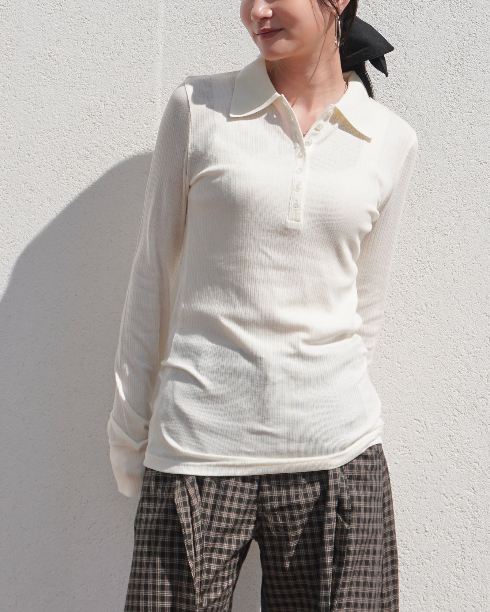 【25AW】ROLAND POLO / ローランポロシャツ (ホワイト)